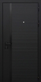 Стальная дверь с панелями МДФ черного цвета (подбор по RAL)