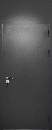 Квартирная входная с верхней глухой вставкой и отделкой порошковым окрашиванием Квартирная входная с верхней глухой вставкой и отделкой порошковым окрашиванием